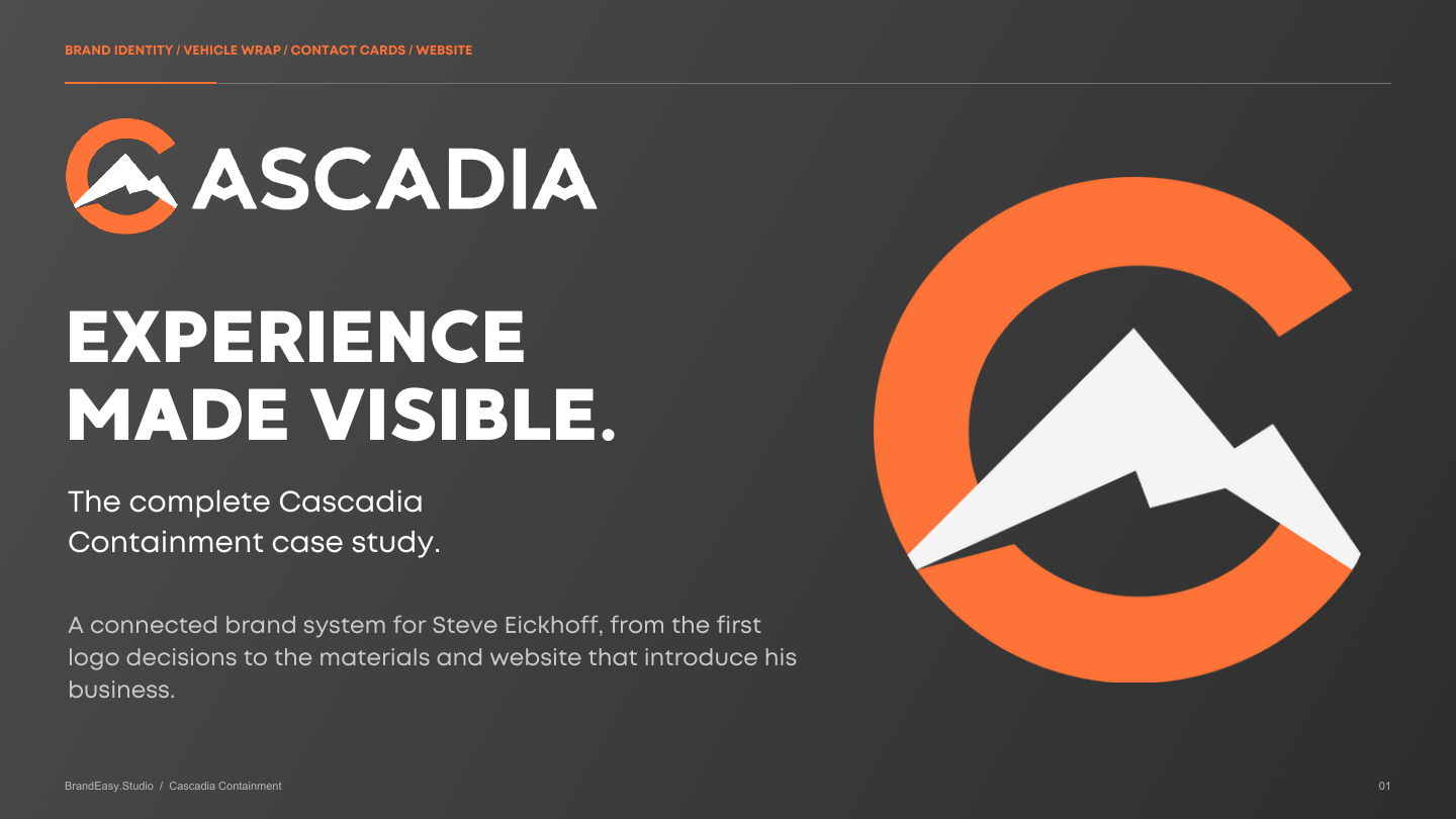 Cascadia Containment case study cover: Experience Made Visible